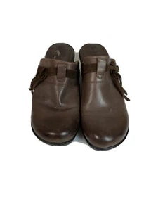 Scarpe BOC donna Deanne Mule marroni punta tonda tacco a blocco frange slip on taglia 9M - Foto 1 di 6