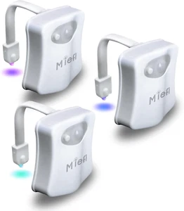 Toilet Light Motion Sensor Activated 16 Colors Changing, 3 Pack LED Toilet Seat - Picture 1 of 12