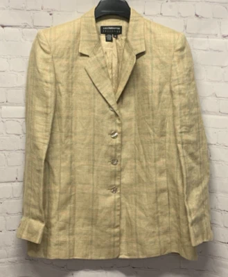 Traje Blazer Falda Liz Claiborne Talla 12 2 Piezas Tostado Cuadros Foto 1 de 4
