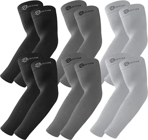 6 Pairs UV Sun Protection Arm Sleeves, UPF 50 Sports Cooling Arm Compression ... - Picture 1 of 12