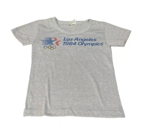 Camiseta gris vintage años 80 Levi’s Los Angeles 1984 Juegos Olímpicos niños talla 6 EE. UU. - Imagen 1 de 5