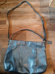 Coach Isabelle Hobo-Schulter-/Umhängetasche marineblau Kiesel-Leder  - Bild 1 von 7