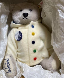 Steiff Nagano Olympische Winterspiele Teddybär grau Limited Edition 2500 exklusiv - Bild 1 von 12