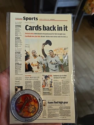 2006 World Series Champions Giant Medallion W/ Poster Card - Image 1 of 4