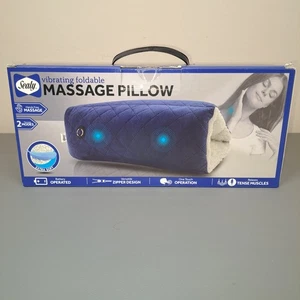 New Sealy Vibrating Foldable Hands-Free Massage Pillow Relax  - Picture 1 of 4