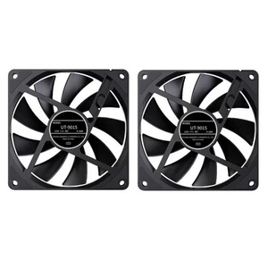 2 Stück Computergehäuselüfter, 92 mm, 4-Polig, PWM, Hoher Luftstrom, Ultrad2691 - Afbeelding 1 van 8