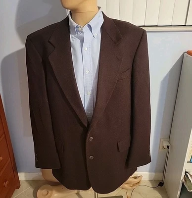 Blazer Oscar de la Renta Pesado Talla 46L Abrigo Deportivo Chaqueta Invierno Marrón Chocolate Foto 1 de 4