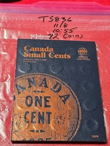 Whitman Book of UNC/CIRC CANADA SMALL CENTS STARTING 1920-1988 72 COINS #T5836 - Picture 1 of 4