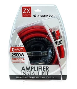 Phoenix Gold ZXK50 CCA Verstärker Kabelsatz 0 AWG Auto Verstärker Power Kit Sicherungshalter - Bild 1 von 3