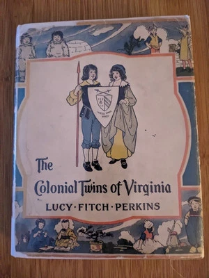 The Colonial Twins of Virginia - Lucy Fitch Perkins 1924 Vintage Hardcover FIRST Foto 1 de 4