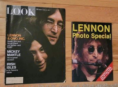 Look Magazine March 18 1969 John Lennon Yoko Ono Mickey Mantle Photo Special 81' - Image 1 of 2