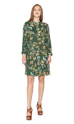 Vestido de terciopelo de Graham & Spencer Julieta estampado floral cuello falso Foto 1 de 4