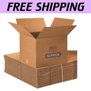 Large Corrugated Cardboard Boxes 20Lx20Wx15H | 12-Pack for Shipping & Storage - Picture 1 of 8