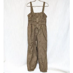 Ulla Johnson Olive Katrien Cotton Wide-Leg Gathered Sleeveless Jumpsuit, size 10 - Picture 1 of 14
