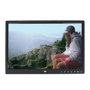 15 HD Screen Touch Button Digital Photo Frame Alarm Clock MP3/4 Movie Player - Picture 1 of 9