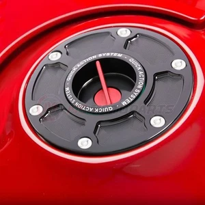 Tapa de combustible sin llave roja/negra para Diavel 1260 S 2019-2023 19 20 21 22 23 - Imagen 1 de 7
