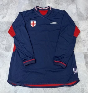 Camiseta deportiva de fútbol reversible 2 en 1 Inglaterra Umbro 2004 vintage manga larga S/M - Imagen 1 de 10