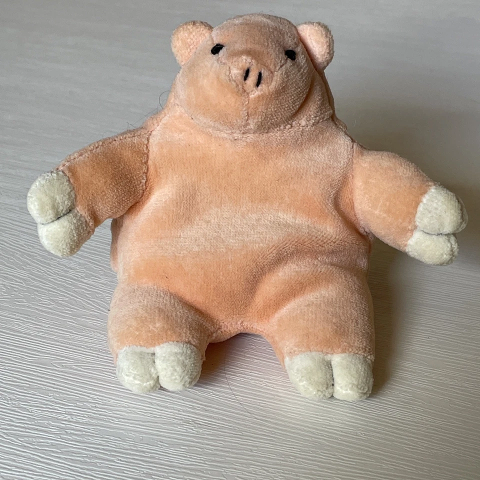 Vintage 90’s 5” Plush Pig - The Manhattan Toy Company Bean Bag Toy Clean No Tags - Image 1 of 4
