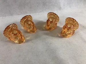 Vintage Glass Turkey Thanksgiving Candle Holders - Picture 1 of 16