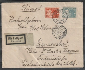 AUSTRIA, 1927, FINE COMMERCIAL AIRMAIL COVER , ATTRACTIVE, SEE!! - Picture 1 of 1