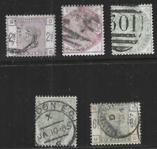 Great Britain, 1884, Scott #100, 102-105, Used, Scott Catalog Value: $977.50