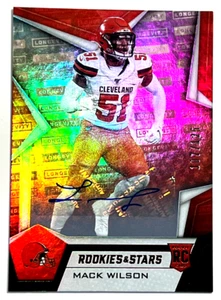 2019 Panini Rookies & Stars Football #172 Mack Wilson RC Rookie Auto /125 Red - Bild 1 von 2