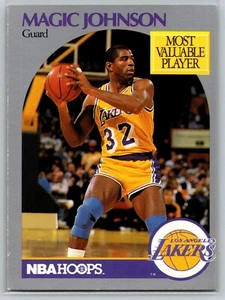 1990-91 NBA Hoops MVP Magic Johnson #157 Los Angeles Lakers Card NBA FREE SHIP - Picture 1 of 2