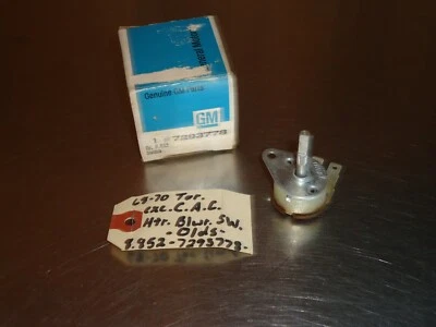 Nuevo interruptor soplador calentador GM NOS 7293778 1968 1969 1970 Oldsmobile Olds Toronado Foto 1 de 2