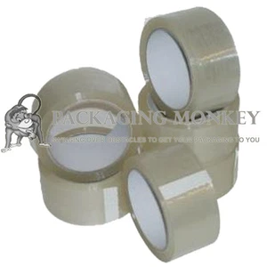 144 Rolls Strong Clear Packing Parcel Tape 48mm x 50M - Picture 1 of 4