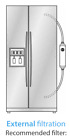 DD7098 DD-7098 497818 00750558 external inline water filter cartridge for Neff