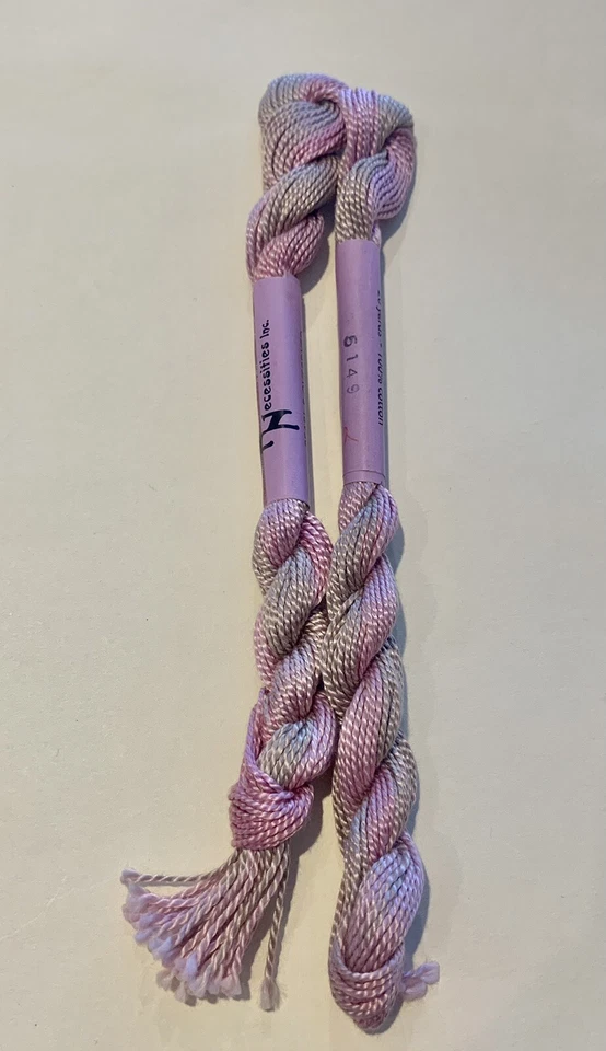 Perle Cotton #5 Needle Necessities 20 yds/1 Skein #5149 Pink/Taupe (variegated) - Image 1 of 1
