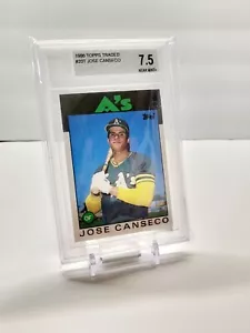 1986 Topps Traded #20T José Canseco novato de radiocontrol atletismo de Oakland BGS 7,5 - Imagen 1 de 2