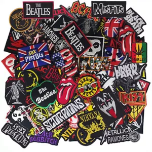 Band Musik Rock Punk Heavy Metal Nähen Aufbügeln Stickerei Applikation Patch zufällig - Bild 1 von 12