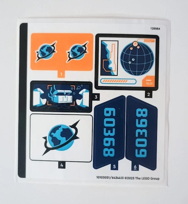 Lego 60368 Arctic Explorer Ship Original Sticker Sheet - Authentic Decals - Image 1 of 1