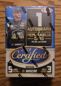 2018 Panini Certified NASCAR Racing Blaster Box - 1 Auto or Memorabilia on Avg. - Picture 1 of 1