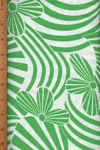 Tela floral 100 % algodón por yarda 60" de ancho verde blanca #FA42 - Imagen 1 de 1