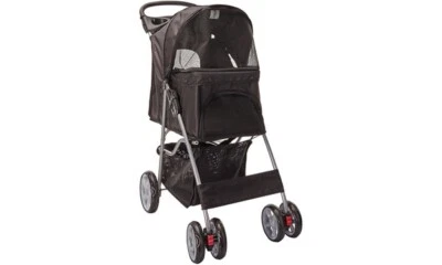 Oxgord Paws & Pals Haustier-Kinderwagen mit 4 Rädern schwarz - Bild 1 von 4