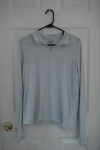 Abercrombie & Fitch Light Blue Quarter Zip Activewear Gently Worn Size: M - Picture 1 of 7
