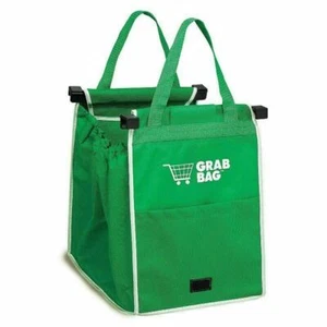 Faltbarer wiederverwendbarer Supermarkt-Einkaufstrolley Lebensmittelgeschäft Halteklammern Tasche UK - Bild 1 von 4