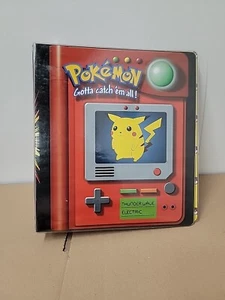 Vintage Pokemon Pikachu Meowth Trading Card 3 Ring Binder Plymouth 4077 - Picture 1 of 16