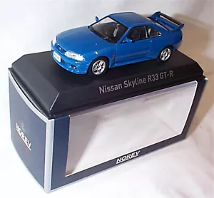 Nissan Skyline R33 GT-R 1995 Blue Norev 420185 1-43 scale new in box - Picture 1 of 2