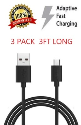 3x OEM Fast Charger Micro USB Cable Cord For Samsung Galaxy S Note Edge LG  - Image 1 of 4