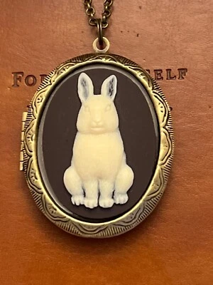 Bronze COELHO MEDALHÃO COELHO ANIVERSÁRIO PÁSCOA FILHA MÃE PRESENTE DE ANIVERSÁRIO CAMEO - Imagem 1 de 4