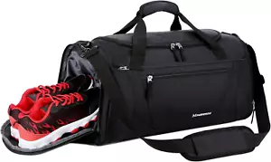 Gym Bag 40L Sports Travel Duffel Bag for Men and Women with Shoes Compartment - Picture 1 of 6