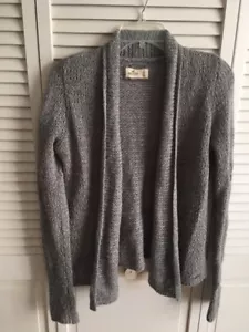 Cárdigan para mujer Hollister talla pequeña suéter gris frente abierto - Imagen 1 de 1