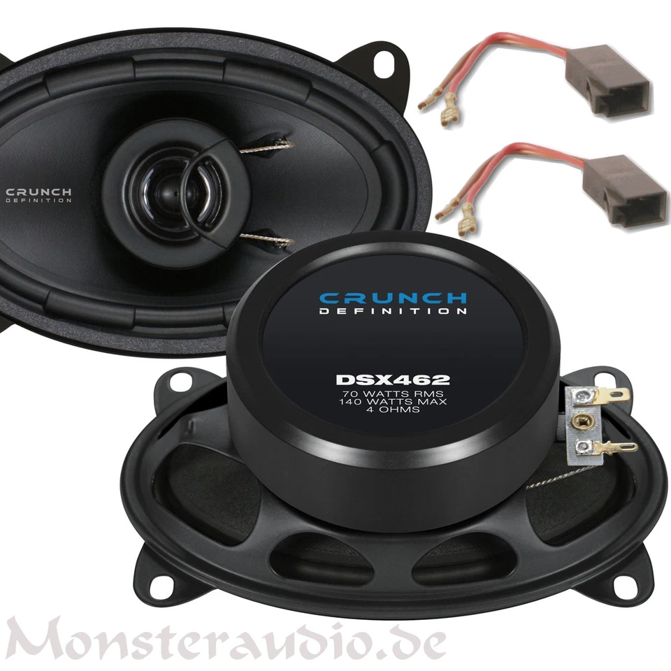 Crunch DSX-462 4x6" Koax Auto Lautsprecher Set oval paar Porsche VW Fiat - Bild 1 von 1