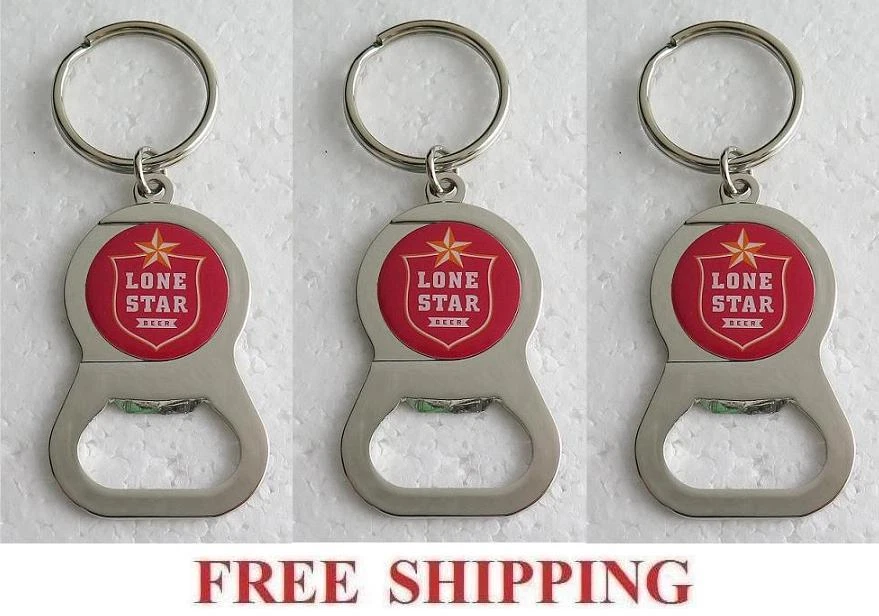 LONE STAR 3 LLAVERO BOTELLA CERVEZA LLAVE ABRIDOR METAL NUEVO Foto 1 de 1