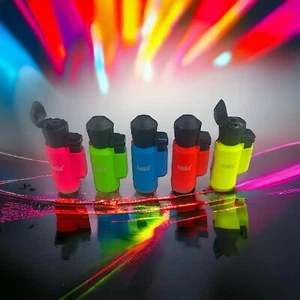 Eagle Neon Mini flip-top cap Straight Torch Refillable Lighters 5-Count - Picture 1 of 2