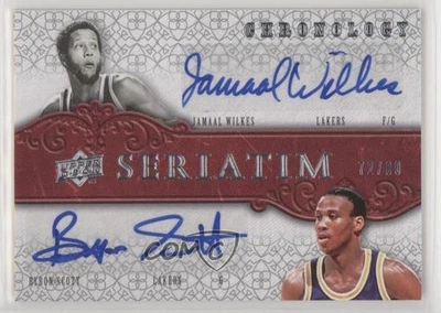 2007 Upper Deck Chronology Seriatim Dual /80 Jamaal Wilkes Byron Scott Auto HOF - Image 1 of 2