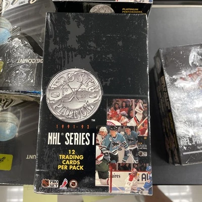 1991-92 Pro Set Platinum NHL Hockey Series 1 Factory Sealed Box - 36 packs